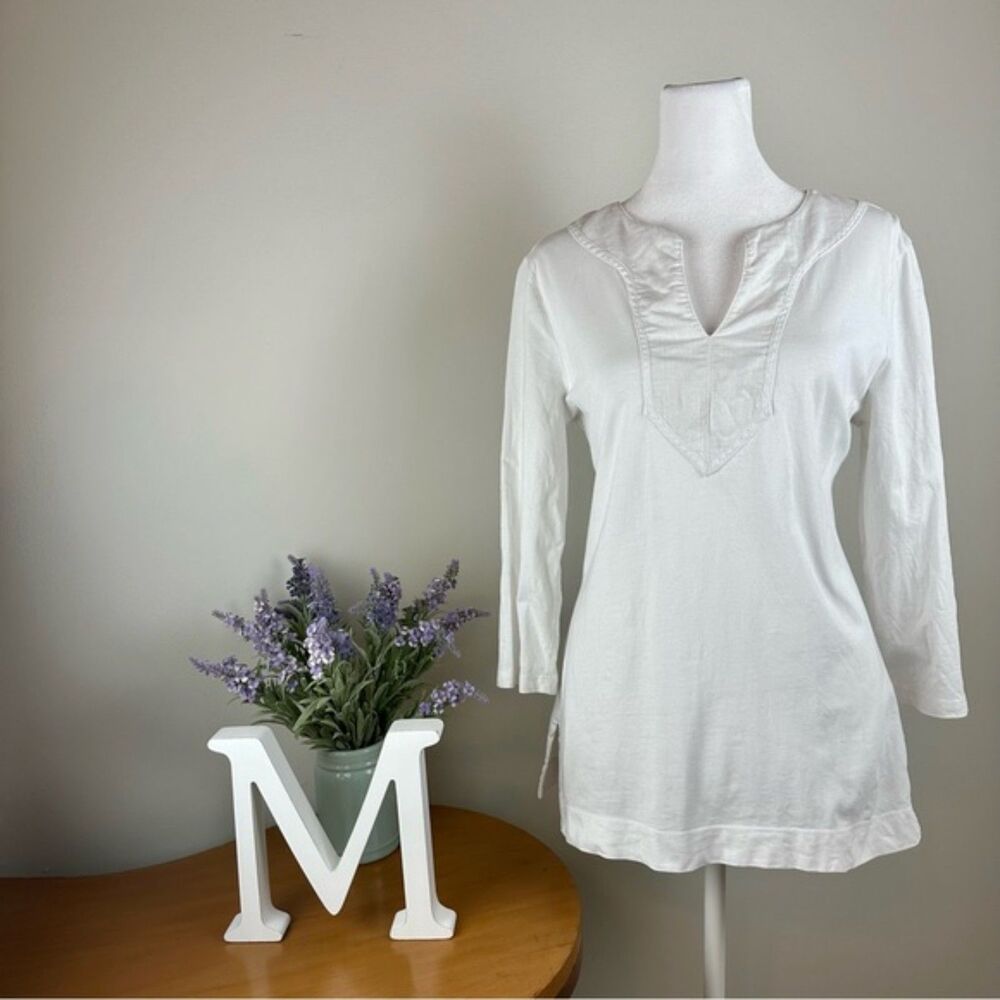 Lauren Ralph Lauren White Cotton Tunic - Size Medium - EUC